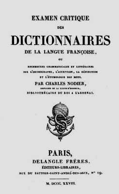 1828 Nodier examen critique