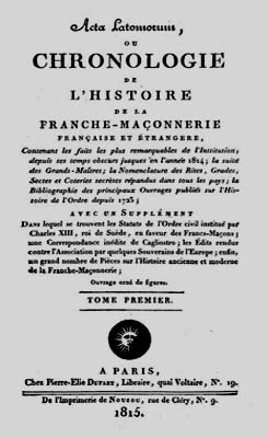 1815.Acta Latomorum t1