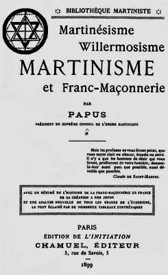 1899 Encausse Martinesisme Willermosisme