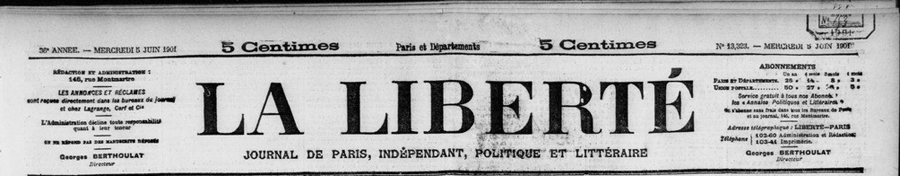 1901.La Liberté titre