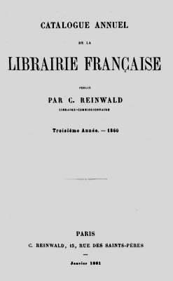 1860 catalogue librairie fr