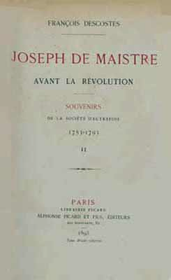 1893.Descotes Joseph de Maistre