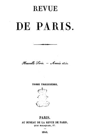 Revue de Paris 1840 Tome XIV