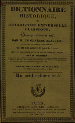 1827 Beauvais dictionnaire