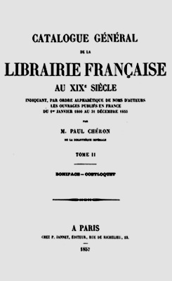 1857 catalogue general
