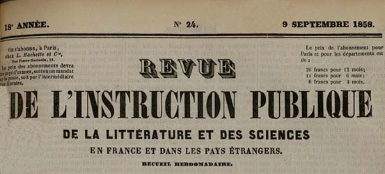 1858 Revue instruction publique