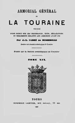 1867 Busserol Armorial Touraine