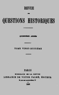 1880 Revue des questions historiques