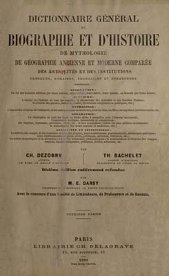 1889 Dictionnaire général de biographie