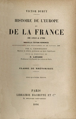 1896 Duruy Histoire de l Europe