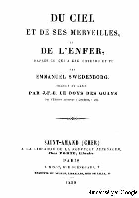 1850.du ciel.Swedenborg