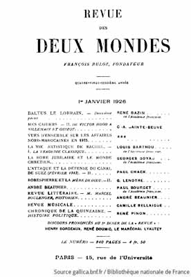 1926.Revue des deux mondes