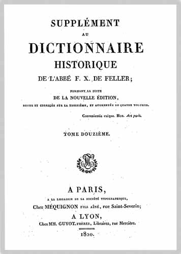 1820 Feller dictionnaire