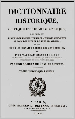 1822 dictionnaire historique