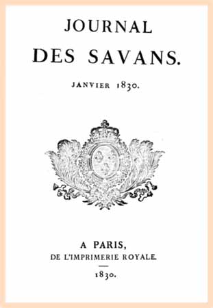 1830 journal des savants