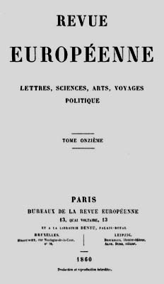 1860 revue europeenne t11