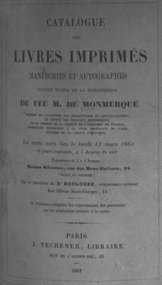 1861 catalogue monmerque