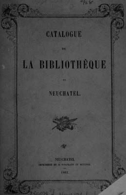 1861 catalogue neuchatel