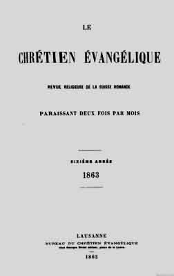 1863 chretien evangelique