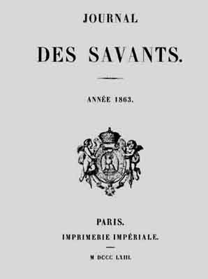 1863 journal des savants