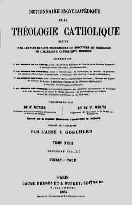 1865 dictionnaire theologie