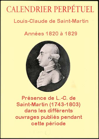 Calendrier perpetuel 1820 1829