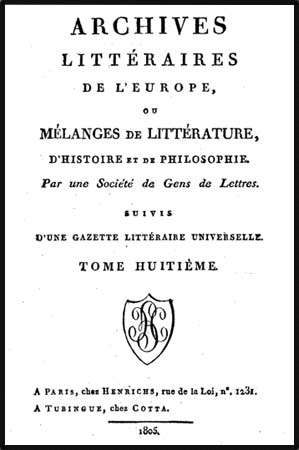 1805 archives littéraires