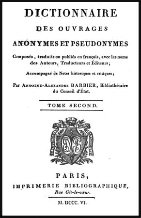 1806 Dictionnaire ouvrages anonymes2